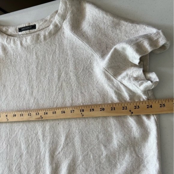 Ann Everett Women's Oversize Top High Low Natural Lagenlook Coastal Linen M ** - Picture 9 of 13